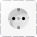 Jung CD1520NWW Wandcontactdoos met randaarde Inzetstuk 1-voudig Alpine-wit