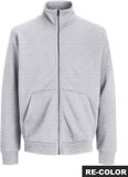 JACK&JONES JJEBRADLEY SWEAT ZIP HN NOOS Heren Vesten Lichtgrijs Melange L
