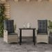 Maison Exclusive - Ensemble de jardin 3 pièces avec coin repas et coussins, gris clair, en polyrotin
