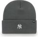 47 Brand MLB New York Yankees Base Runner Cuff Knit Beanie Charcoal Volwassenen One Size