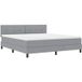 Maison Exclusive - Lit boxspring avec bandes lumineuses LED, gris clair, 180 x 200 cm, tissu