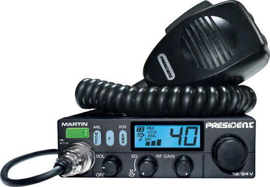 PRESIDENT Electronics President Martin ASC - AM/FM - CB radio - 27 MHz - VOX - 12/24 Volt