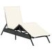 VidaXL Lounge Tuinstoel Gecapitonneerde zitting Polyrattan, Staal Crème, Wit