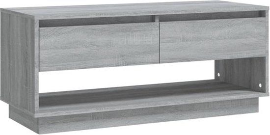 vidaXL Tv-meubel 102x41x44 cm bewerkt hout grijs sonoma eikenkleurig