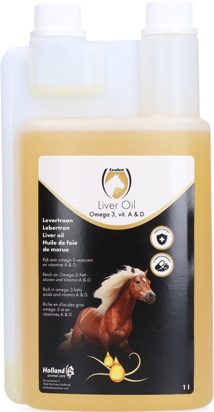 Excellent Levertraan 1 Liter - Paard - Weerstand, Groei & Vacht