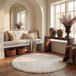 SAFAVIEH Milan Shag Collection, hoogpolig, ivoor, 155 x 155 cm