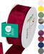 Halbach Seidenbänder Premium cadeaulint met draadrand, breedte 40 mm, lengte 25 m, Öko-Tex 100 gecertificeerd lint, taftlint, made in Germany, kleur: wijnrood