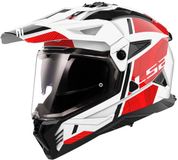 LS2 MX702 Pioneer II Hill Wit Rood Adventure Helm - Maat XS