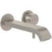 Villeroy & Boch Dawn wastafeluitloop set - zonder pop up - wandmontage afbouwdeel - Brushed Nickel (rvs) TVZ10600300064