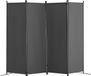 Shanghai Sishun Technology Co., Ltd 228 x 45 x 172.5 cm Paravent pliant à 4 panneaux, séparateur en tissu pour bureau, chambre, salle à manger, bureau, autoportant, gris clair