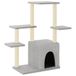 Meuble pour chat avec poteaux à gratter en sisal 97,5 cm gris clair