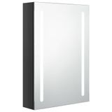 VidaXL Badkamerkast met spiegel en LED 50x13x70 cm glanzend zwart