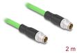 Delock câble M12, X-coded, connecteur mâle 8 broches vers connecteur mâle, PUR (TPU), 2 mètres
