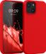 kwmobile telefoonhoesje geschikt voor Apple iPhone 13 mini - Hoesje met siliconen coating - Smartphone case in rood