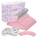 Babyrish Fluwelen babyhangers 30 stuks, ultradunne antislip kleerhangers voor kinderkamer met 8 stuks schattige kledingverdelers en 10 stuks hangerclips voor babyjongens en meisjes kastorganizer, roze