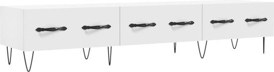 vidaXL Tv-meubel 150x36x30 cm bewerkt hout wit