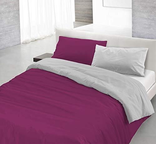 Italian Bed Linen Natural Color Doubleface dekbedovertrek, 100% katoen, avio/rook, dubbel