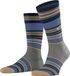 Burlington Stripe gedessineerd wol sokken heren grijs - maat 40-46