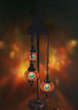 Halay Turkse Lamp - Vloerlamp - Mozaïek - Multicolour 3 bollen - Handgemaakt 100 cm hoog