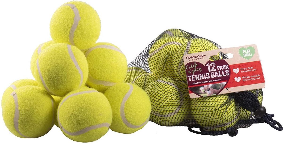 Rosewood jolly doggy tennisbal 12 st geel
