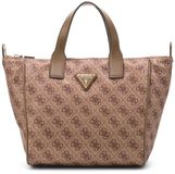 GUESS Adrian Logo Tote Latte Logo Lichtbruin Handtas Schoudertas