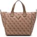 GUESS Adrian Logo Tote Latte Logo Lichtbruin Handtas Schoudertas