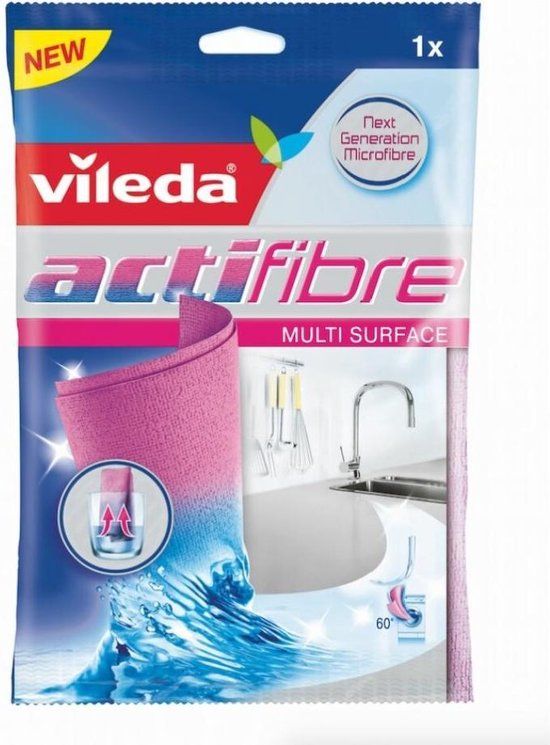 Vileda Microvezeldoek Actifibre - Geel - 1 stuk