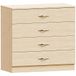 Vida Designs Riano Commode met 4 laden, handgrepen en geleiders van metaal, ladehouder tegen doorhangen voor slaapkamer, kinderkamer, grenen