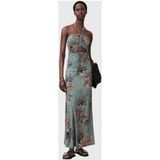 AllSaints Celia Robe Adena Bleu Poussiéreux Taille: 12