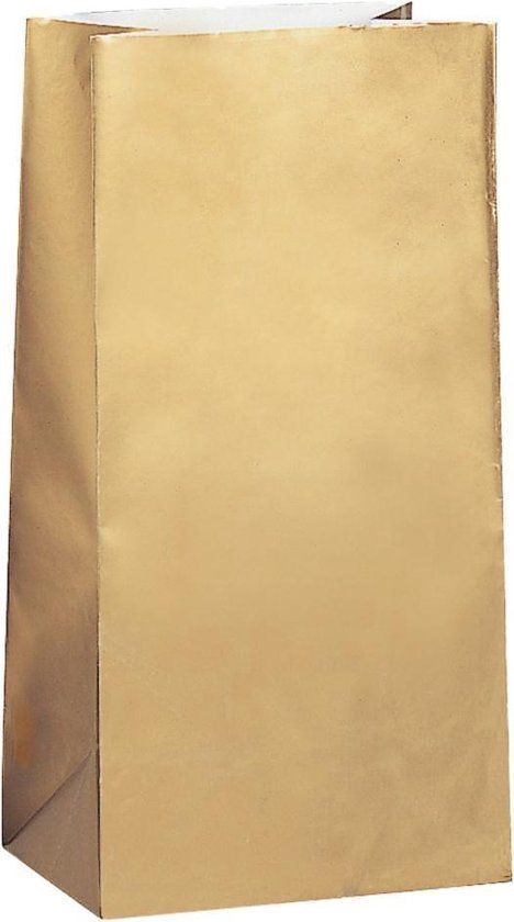 Gouden Papieren Feestzakjes - 10 Stuks - Verjaardag