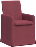 vidaXL Eetkamerstoelen, 2 stuks, stof, wijnrood, 57 x 68 x 94 cm