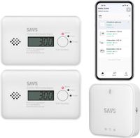 SAVS LinkSmart® Slimme bundel - 2 C10-W Koolmonoxidemelders en G10 Gateway