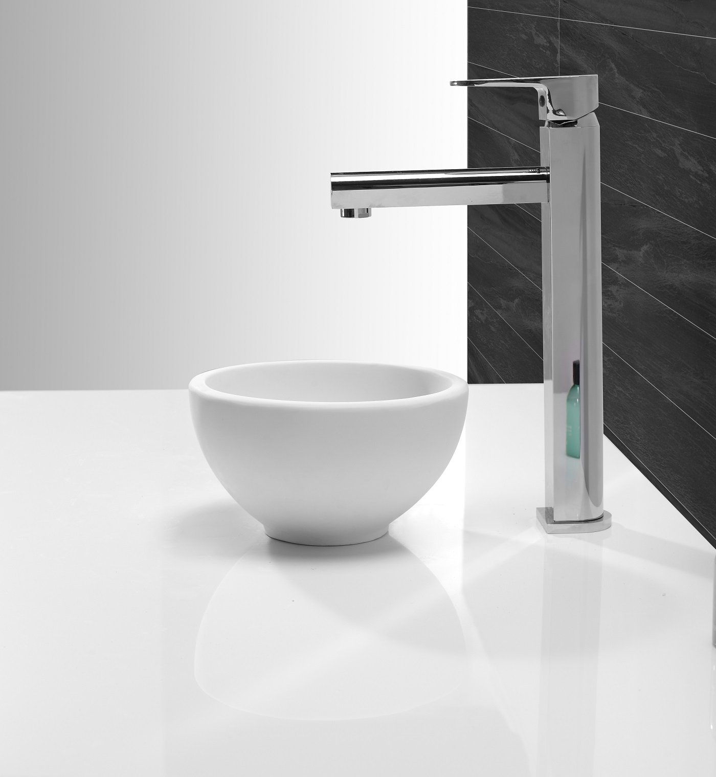 Wiesbaden Solid Surface opzetfontein rond 20x20x11 cm