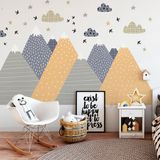 Ambiance Sticker Muursticker voor kinderen – decoratie babykamer – sticker reuze-muursticker JIKA – 70 x 105 cm