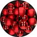 Decoris Kaemingk B.V. 28x stuks kunststof kerstballen rood 4 en 6 cm