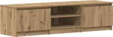 Syfax Artisanaal Eikenkleurig Tv-meubel 140x40x36 cm Bewerkt Hout