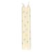 Bougies de table ornées de fleurs, 25 cm, lot de 2