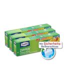 Toppits Zipper Multifunctionele zakjes, 3 x 18 stuks, speciale folie, scheurvast, herbruikbaar, transparant