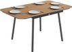 Outsunny Tuin-eettafel-Metaal, WPC-140L x 80B x 75H cm-Teak