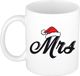 Bellatio Decorations Koffiemok - Kerstvrouw - 300 ml - keramiek - kerstcadeau - kerstmis