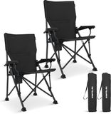 TRVLMORE Campingstoelen - Opvouwbaar - Zwart