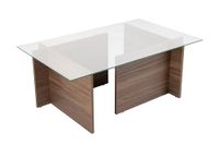 Hanah Home Elegante walnoot-koffietafel, 105 x 65 x 40 cm