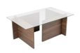 Hanah Home Elegante walnoot-koffietafel, 105 x 65 x 40 cm