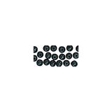 Rayher 1203001 wiel met grote gaten, gepolijst, 10/8 mm, SB-Btl. 39 stuks, zwart