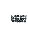 Rayher 1203001 wiel met grote gaten, gepolijst, 10/8 mm, SB-Btl. 39 stuks, zwart