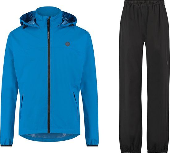 AGU GO Essential Regenpak - Unisex - Blauw - Maat S - Waterdicht & Ademend
