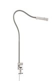 Fischer & Honsel Klemlamp Raik 1x LED 5,0 Watt, mat, nikkelkleuren, in hoogte verstelbaar, traploos dimbaar, flexarm, 50374, 50 x 3 x 60 cm (LxBxH), 470 lm, 3000 K