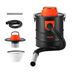 VEVOR Aspirateur de cheminée portable 1200W 15L réservoir en acier Noir/Orange