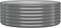 vidaXL Plantenbak 100x100x36 cm Gegalvaniseerd Staal Grijs
