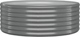 vidaXL Plantenbak 100x100x36 cm Gegalvaniseerd Staal Grijs